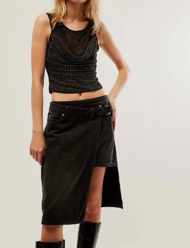 Mirrorball Top In Black