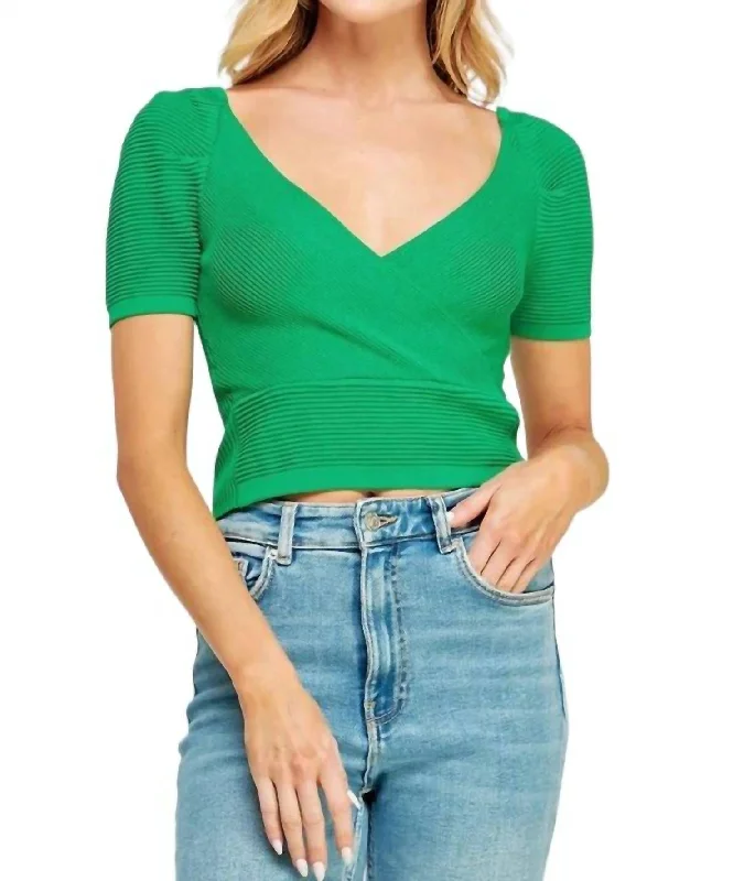 Multi Wrap Top In Green