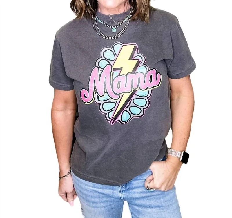 Neon Mama Tee In Black