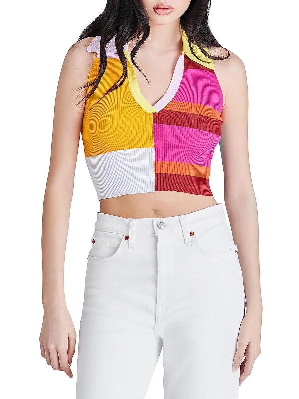 Paige Womens Colorblock Viscose Cropped