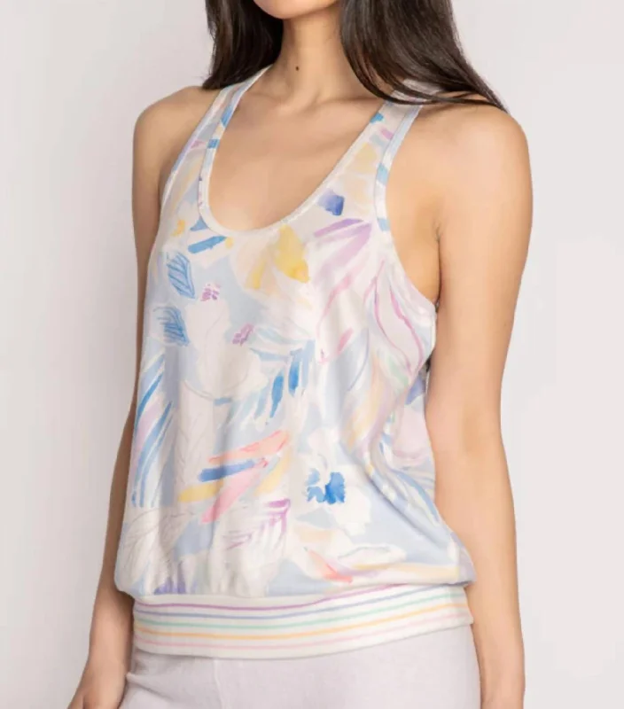 Paint Tank Top In Ivory