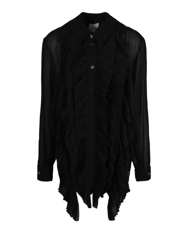 Pleated Silk Blouse