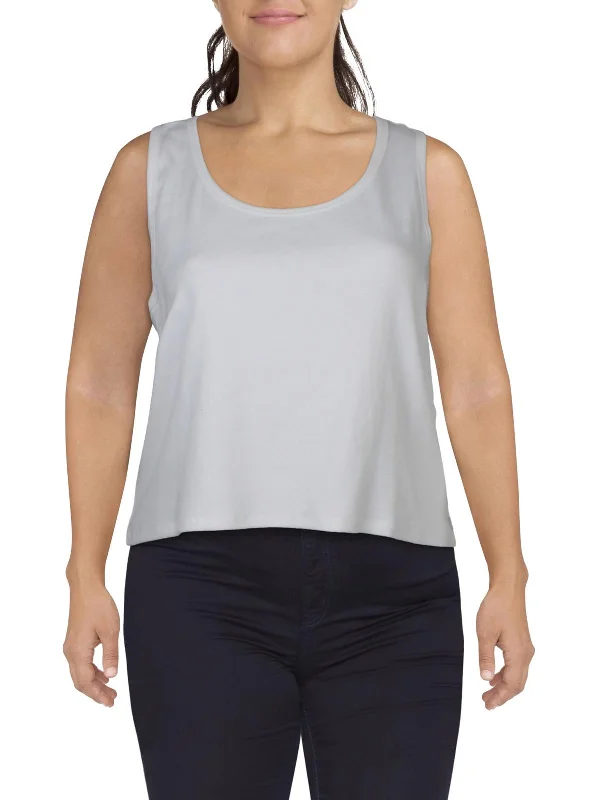 Plus Womens Ribbed Racerback Tank Top