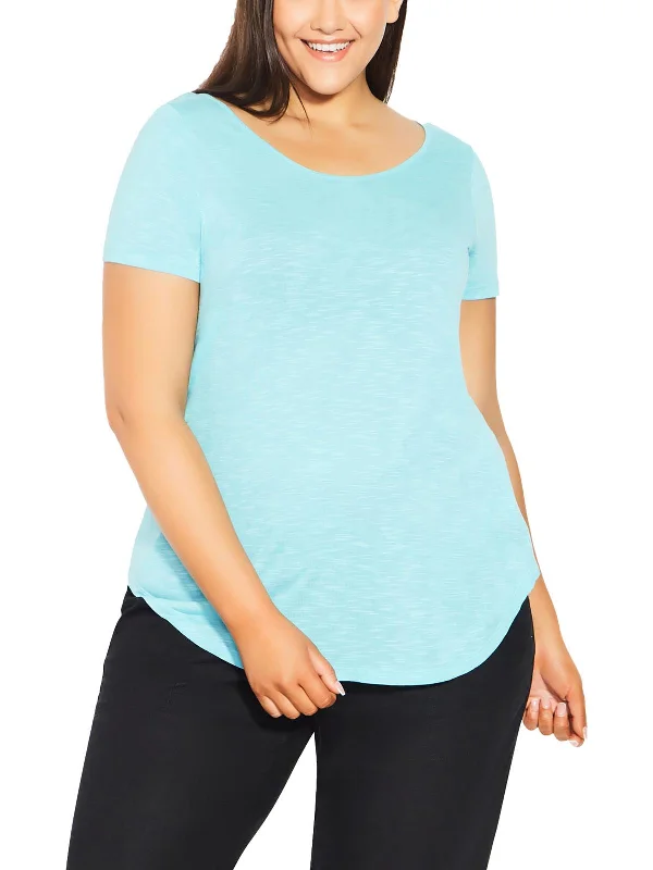 Plus Womens Slub Viscose T-Shirt