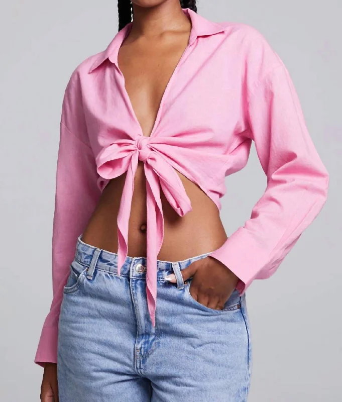 Portofino Top In Rosewater Pink