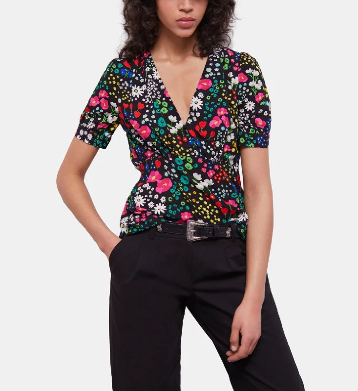 Printed Top With Buttoning