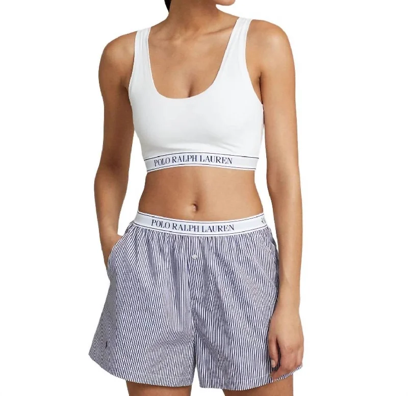 Repeat-Logo Scoop Cropped Tank In White Cloud