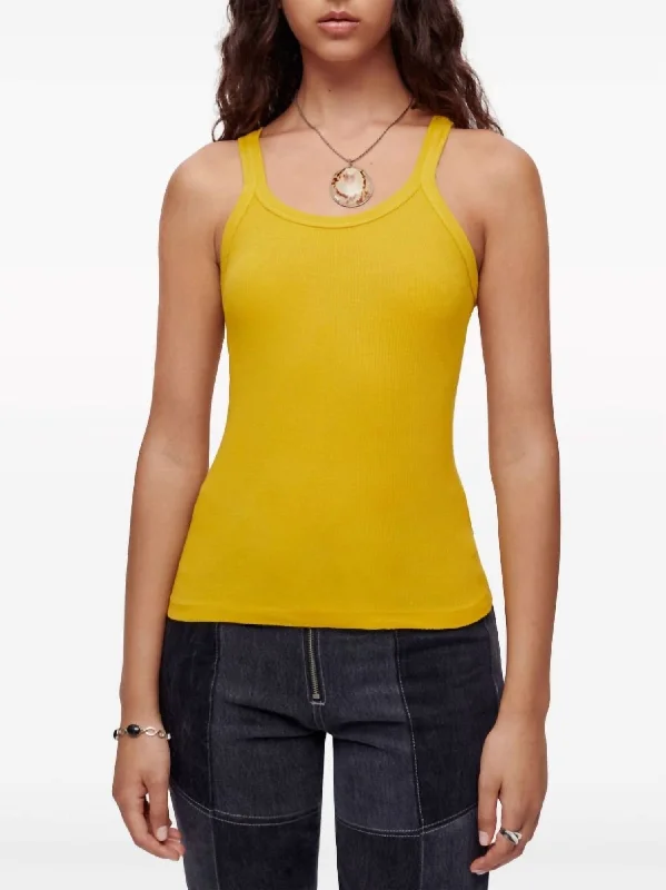 Ribbed Tank Top In Bumblebee