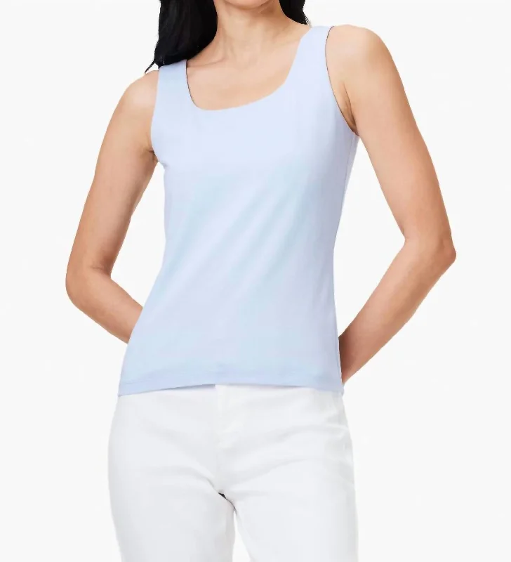 Shelf Bra Perfect Tank Top In Powder Blue