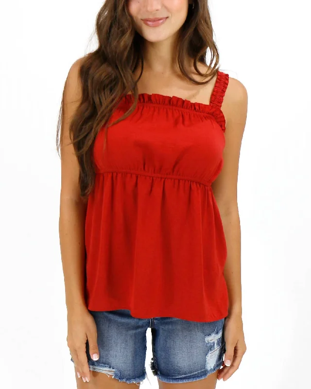 Simply Sweet Cami Top In Paprika