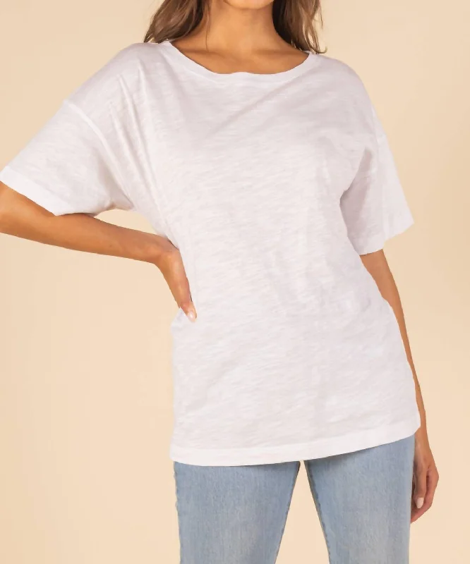 Sunday Morning Oversized Tee In White