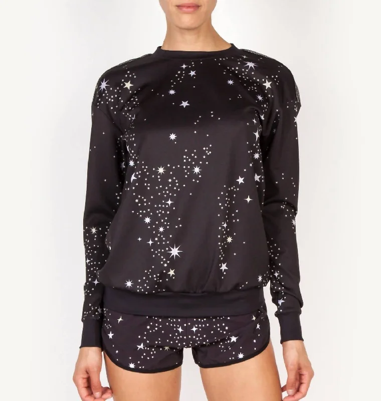 Surface Silk Celeste Sweatshirt In Nero