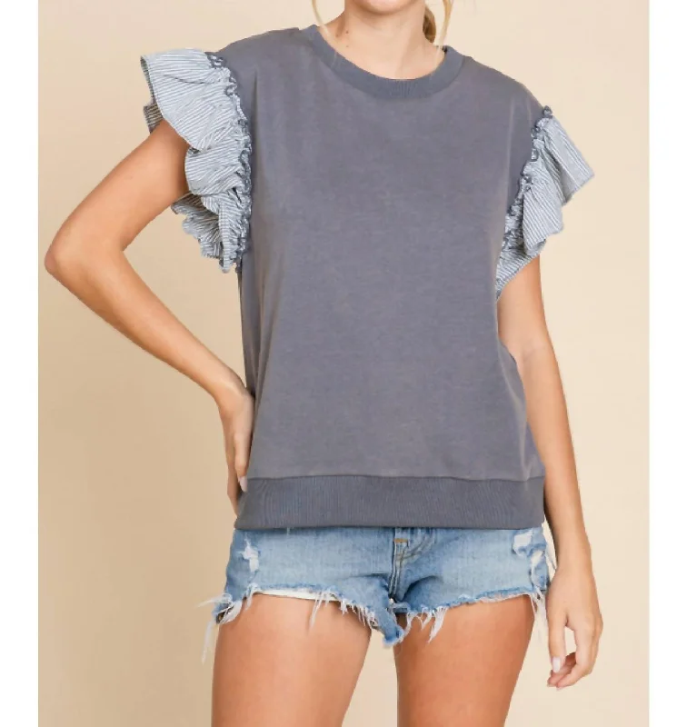 Sweet Summer Top In Grey