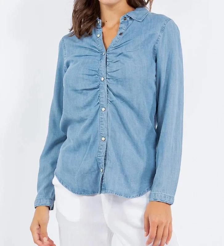 Tango Tencel Top In Denim