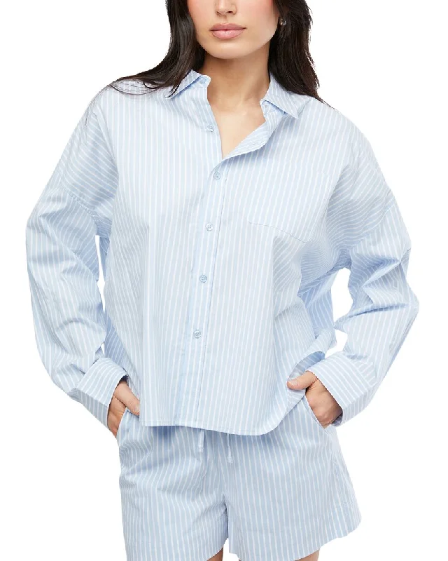 WeWoreWhat Cropped Button Front Shirt