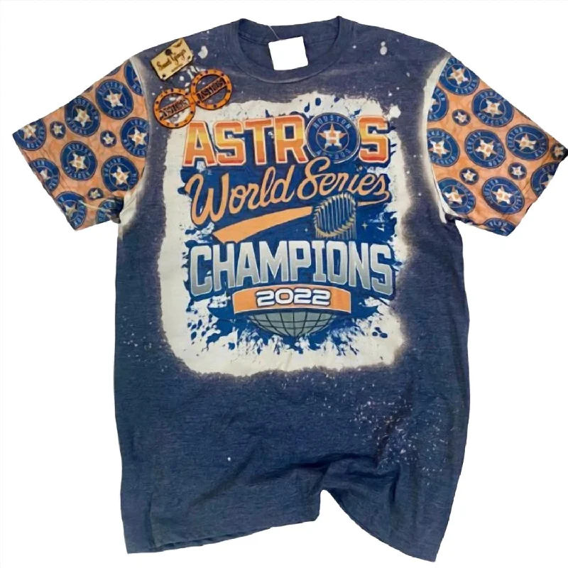 Women's Astros World Series Champions Tee In Navy