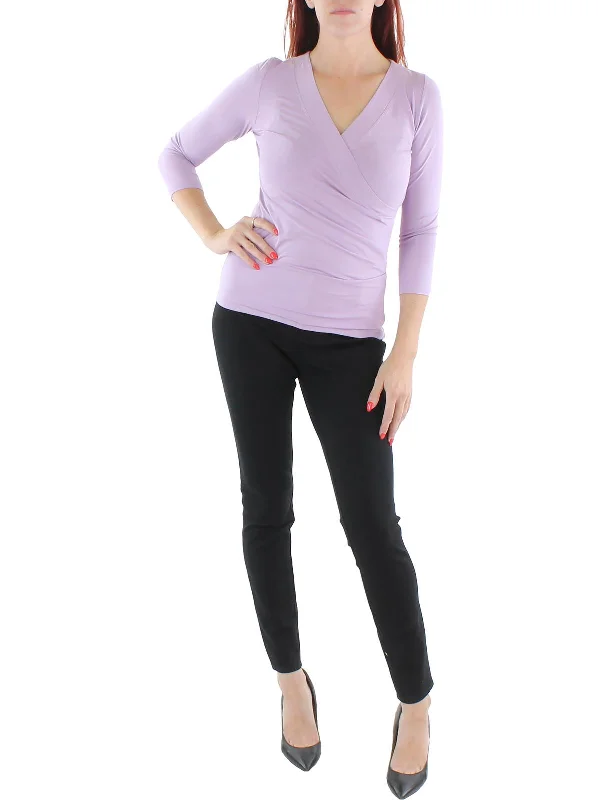 Womens Asymmetric Wrap Top