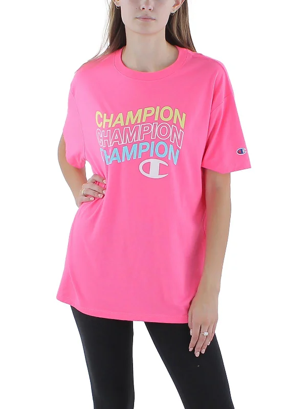 Womens Logo Cotton Pullover Top