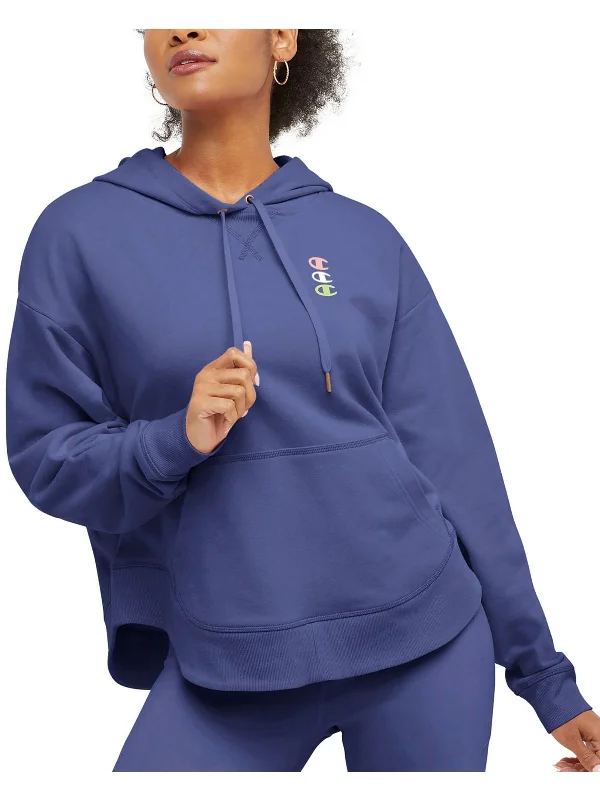 Womens Long Sleeve Ribbed Trim Hoodie