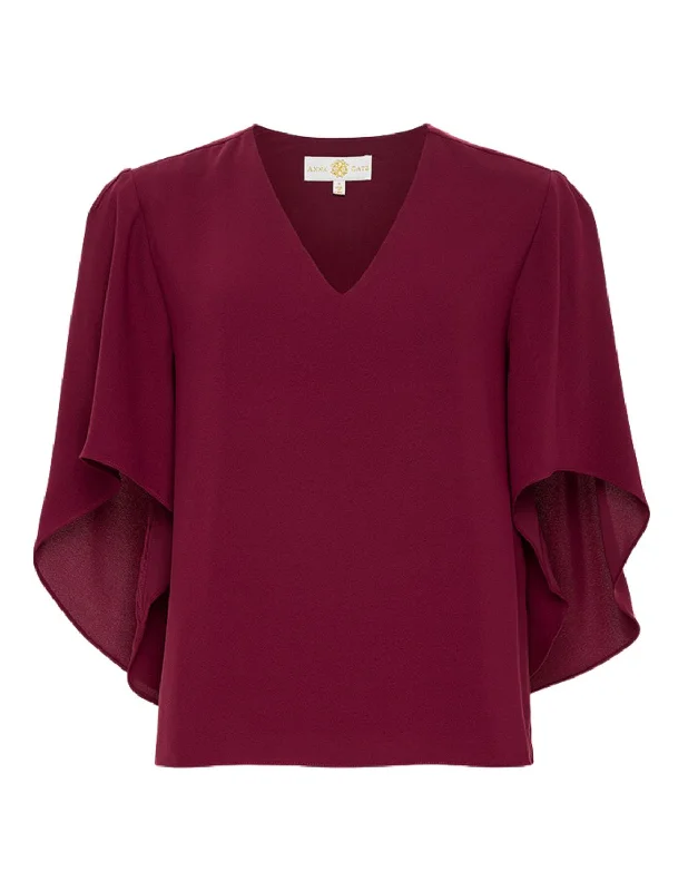 Women's Nina Top In Beet Red