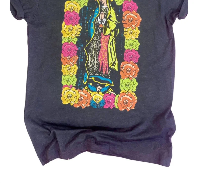 Women's Our Lady Of Guadalupe Tee In Black