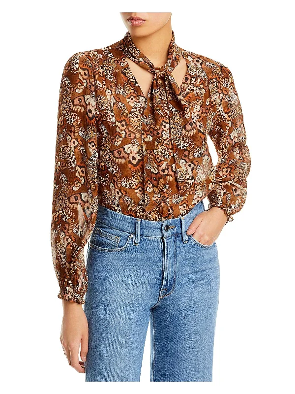 Womens Printed Crepe Blouse