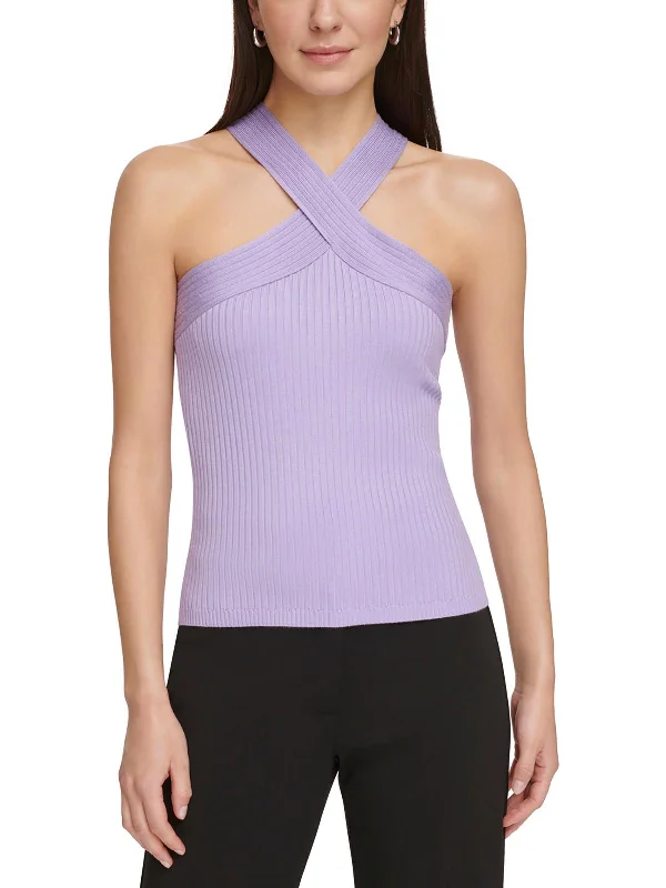 Womens Ribbed Halter Top