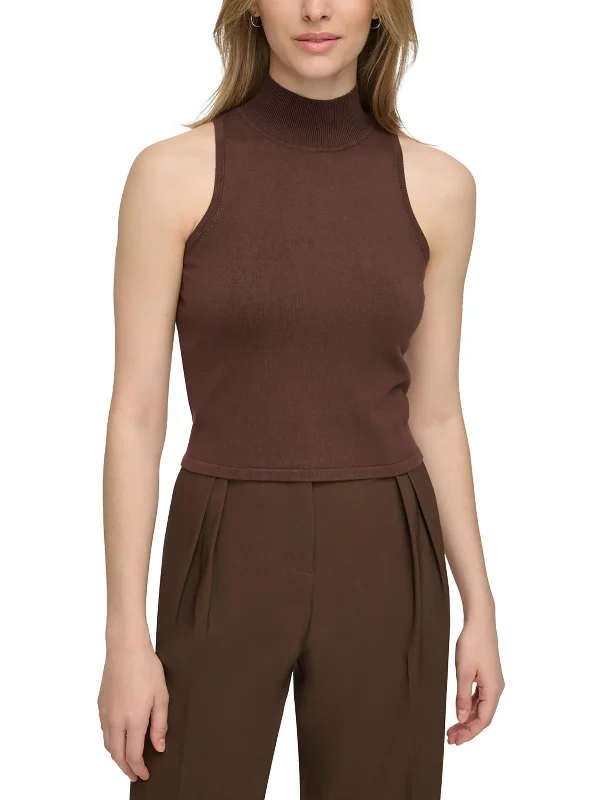 Womens Ribbed Trim  Pullover Top