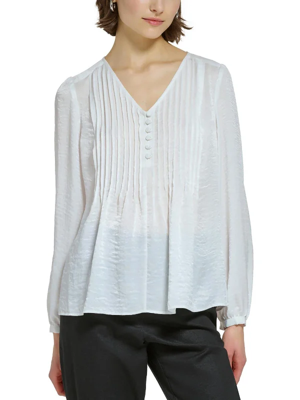 Womens Ruffled Pullover Top