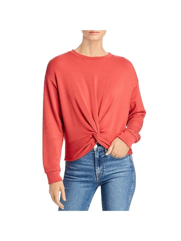 Womens Twist Front Cropped Sweatshirt