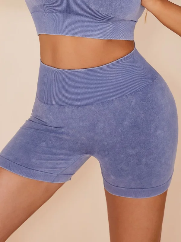 ZASUWA Female Frosted Seamless Spandex Gym Booty Shorts